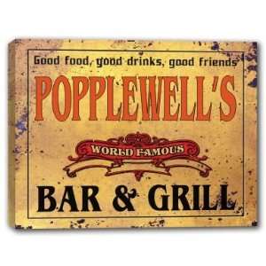  POPPLEWELLS Family Name World Famous Bar & Grill 