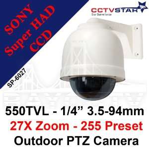   550TVL Sony Super HAD CCD 324X Zoom Outdoor PTZ Camera