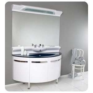 Fresca Potente White Modern Bathroom Vanity w/Mirror & Detachable 