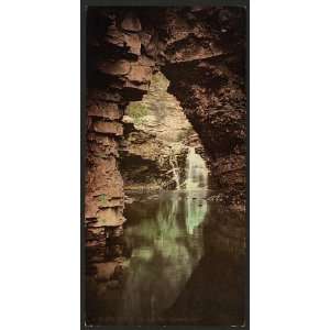   Waterfalls,lake,caves,Nay Aug Park,Scranton,PA,c1898