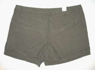 NWT Olive Green GAP Silky Drapey Cargo Shorts 16  