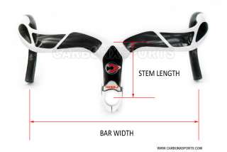 Cinelli Ram2 Carbon Fibre Road Bike Integrated Handlebar Drop Bar Size 