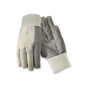  R3 Safety Products   Natural Cotton Gloves, w/Dots On Palm 