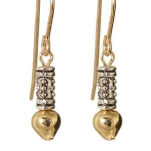  14 KT Gold and Silver Ciquala Earrings: Ardent Designs 