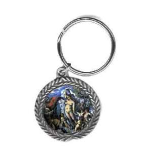 Temptation Of St Anthony By Paul Cezanne Pewter Key Chain 