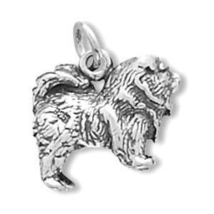  Sterling Silver Charm Pendant Chow Chow Dog 3d: Jewelry