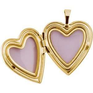  Gold Plated Sterling Silver Heart Locket With Cross And 