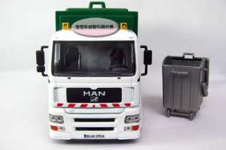 New 1:32 Man Garbage Truck Alloy Diecast Model Car With Box Green B459 