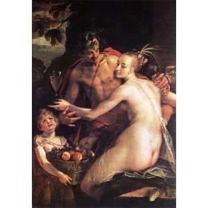   name Bacchus Ceres and Cupid, By Aachen Hans von 