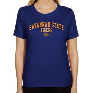  Savannah State Tigers Ladies Team Arch Classic Fit T Shirt 