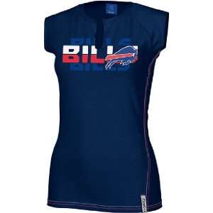  Buffalo Bills Women?s Blue Astronomy Split Neck Top 