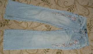 Ladies Angel Denim Jeans Size Junior 5 Sparke Bling  