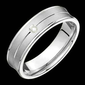  Carlyle   Exquisite White Gold Ring Wedding Band   Comfort 