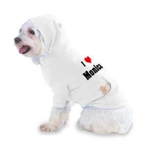  I Love/Heart Monica Hooded (Hoody) T Shirt with pocket for 