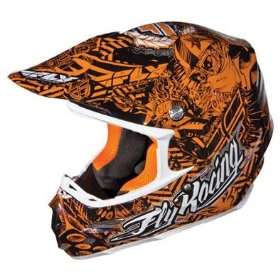  Fly Racing F2 Carbon Helmet , Color Black/Orange, Size 
