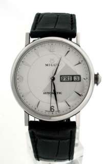 Milus Xephios NEW Day, Date Stainless Steel Mens Watch  