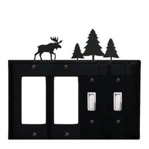 Moose Combination Cover   Double GFI Left With Double Switch Right 