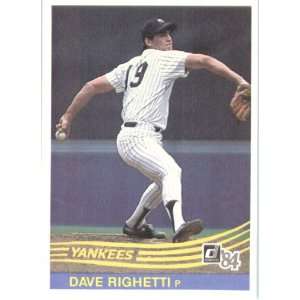  1984 Donruss # 103 Dave Righetti New York Yankees Baseball 