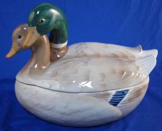 Fitz Floyd Mallard Ducks Soup Tureen Figural Covered  