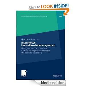 Integriertes Umweltkostenmanagement: Bezugsrahmen und Konzeption für 