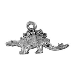  : 15mm Antique Silver Stegosaurus Pewter Charn: Arts, Crafts & Sewing