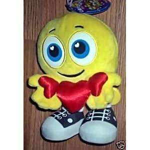   Cute SmileyCentral 7 inch plush Smiley   red heart Toys & Games
