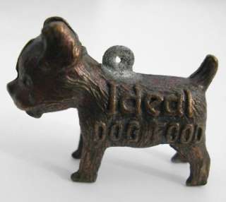 Vintage Old Antique IDEAL DOG FOOD Charm Prize or Premium  