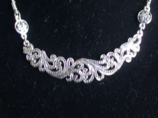 Lia Sophia Rare Silver Necklace and Earring Set Retired http://www 