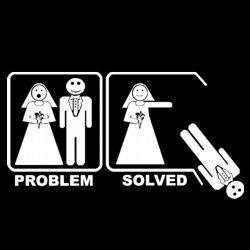 Problem Solved Bride T shirt Funny Divorce Marriage  