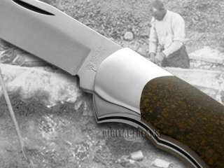   BRAND Petrified Dinosaur Bone Lock Blade Pocket Knife Knives  
