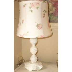  Milk Glass Lamp with Victoria Shade