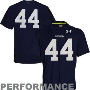 Under Armour Auburn Tigers #44 Navy Blue Catalyst Performance T shirt