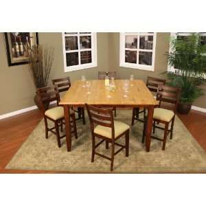   pc Counter Height Dining Set with Salma Chairs: Furniture & Decor