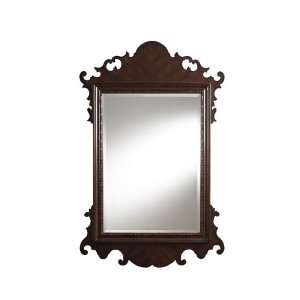  Wall Mirror Chippendale Style in Rustic Mahogany Finish 