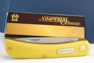 SCHRADE Imperial Yellow Sod Buster Pocket Knife Knives Camping Fishing 