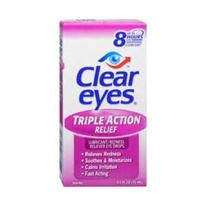  Clear Eyes Triple Action Relief Lubricant Redness Reliever 