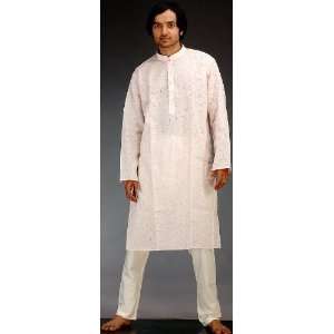   Khadi Kurta Pajama Set Printed All Over   Pure Cotton 