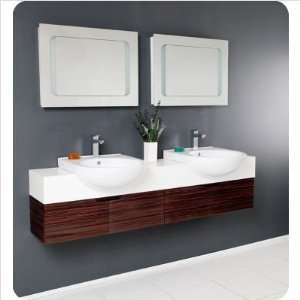  Vistoso Double Modern Bathroom Vanity with Illuminated 