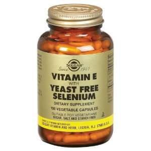 Solgar Vitamin E With Yeast Free Selenium 100 Vegetable Capsules