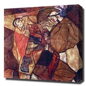  Agony (The Death Struggle) by Egon Schiele   Framed Canvas 