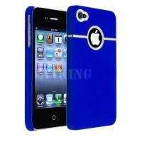 New Deluxe Blue Case Cover W/Chrome For Apple iPhone 4 4G 4S  