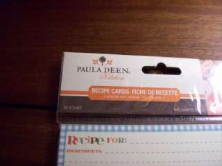 Paula Deen Recipe Cards Blue Checked  