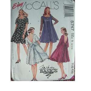  MISSES BABY DOLL DRESS SIZE 8 10 12 EASY MCCALLS FASHION 