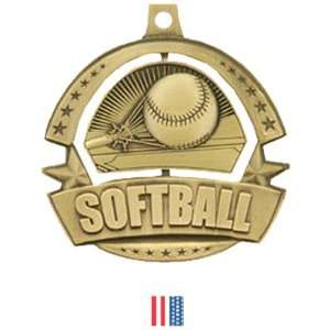  Custom Hasty Awards Spinner Softball Medals M 720 GOLD MEDAL 