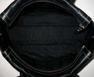 Coach Chelsea Pebbled Leather Satchel Shoulder Bag Tote Black 10887 