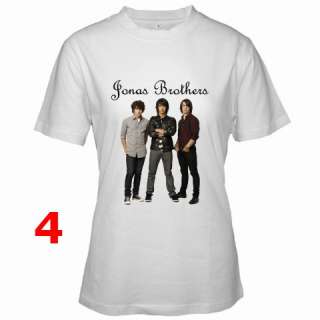 Jonas Brothers Collection White T Shirt S 2XL  
