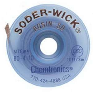 Chemtronics Soder Wick, Sz 4, Rosin SD, .110W X 10, Blue 
