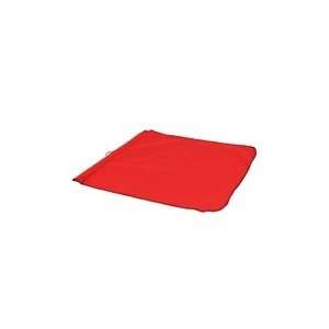  Red Safety Flag w/ Wire Rod Poly/Cotton 18x18