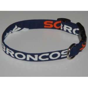   Denver Broncos Football White Dog Collar X Large 1 