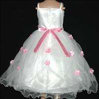 Pink Celebration Party Girls Tulle Dress 3 4 5 6 7 8 9Y  